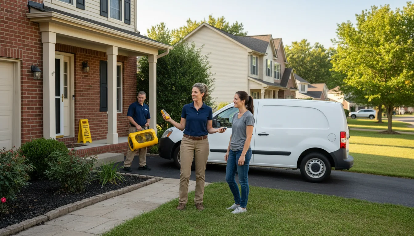 Residential water damage restoration in Sledge, MS